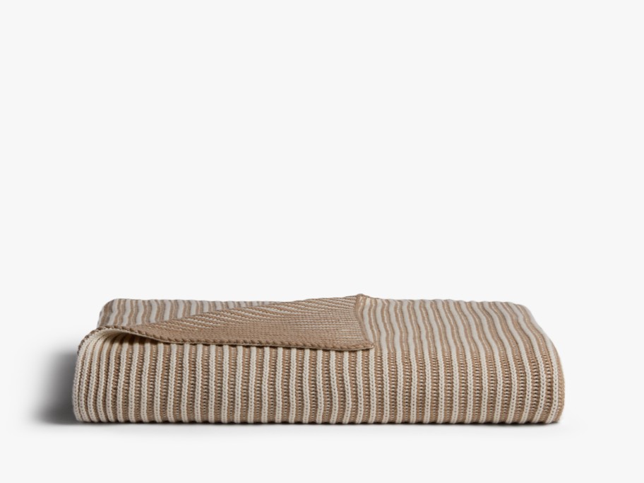 Parachute Decorative Pillows + Throws | Organic Two-Tone Rib Knit Throw