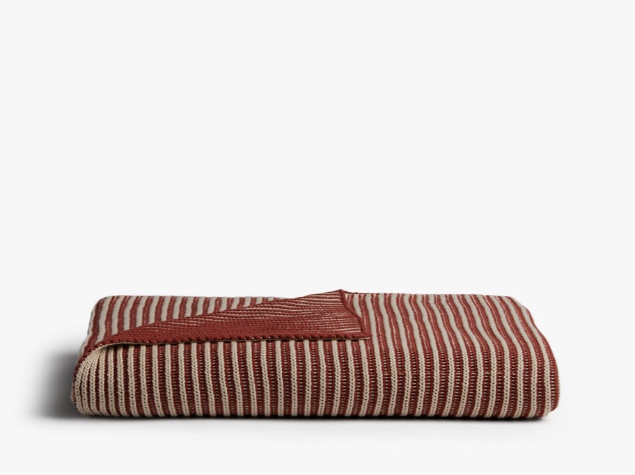 Parachute Bed Throws + Blankets | Organic Two-Tone Rib Knit Throw