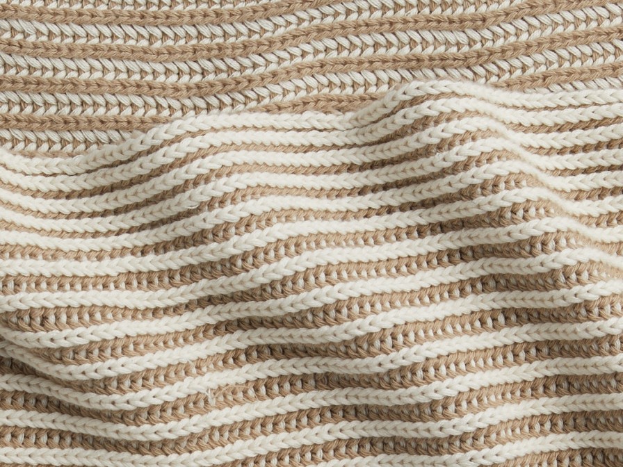 Parachute Bed Throws + Blankets | Organic Two-Tone Rib Knit Throw