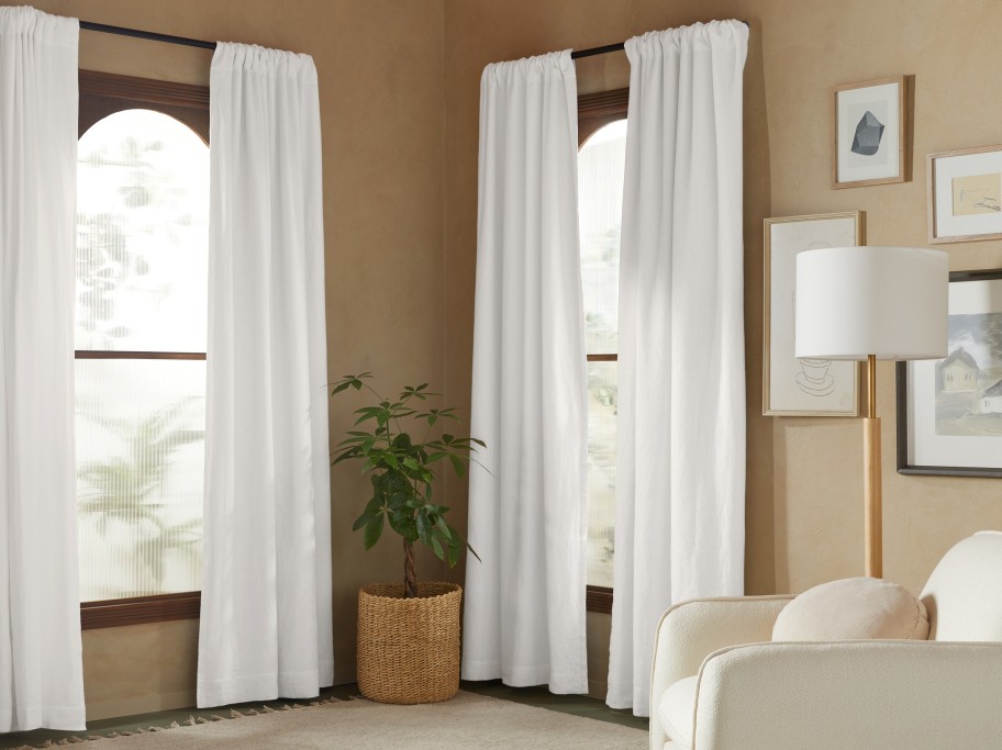 Parachute Curtains + Hardware | Washed Linen Blackout Curtain