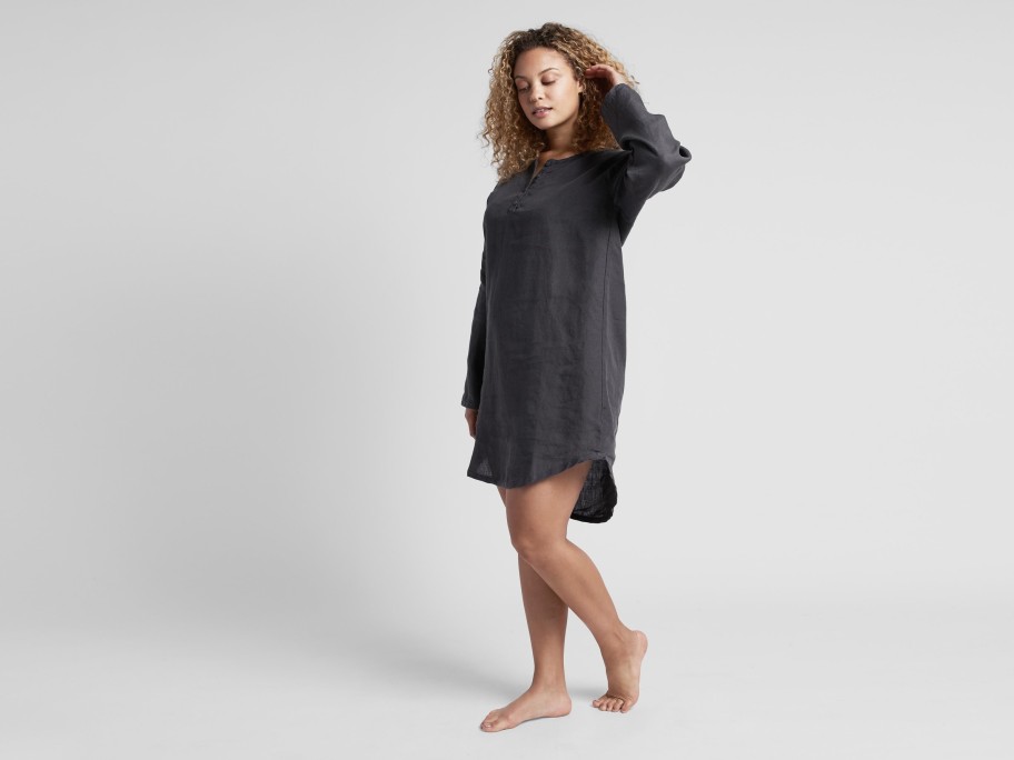 Parachute Robes + Loungewear | Women'S Linen Sleep Shirt